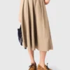 Mid-length cotton skirt