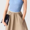 Mid-length cotton skirt