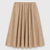 Mid-length cotton skirt