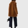 Mid-length faux fur coat