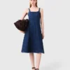 Midi denim dress