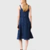 Midi denim dress