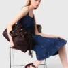 Midi denim dress