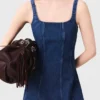 Midi denim dress