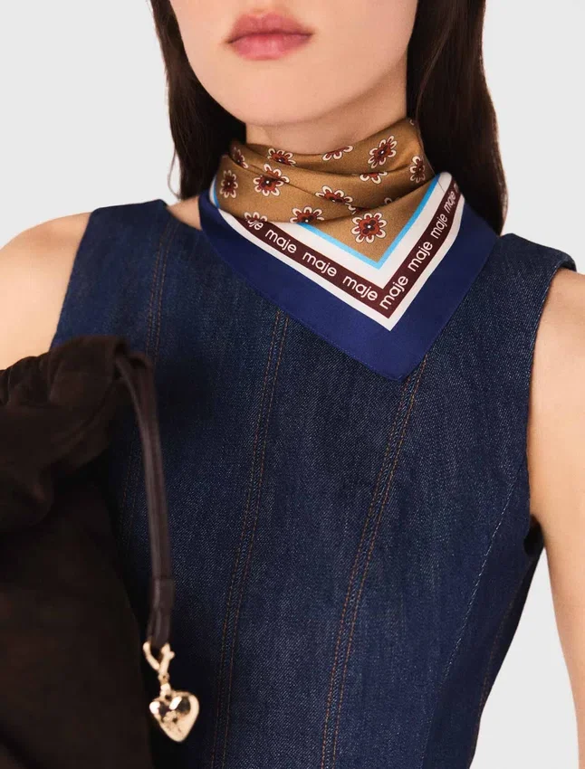 Mini denim dress with ruffles Mini denim dress with ruffles