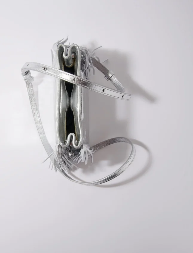Mini embossed-leather M bag with chain Mini embossed-leather M bag with chain