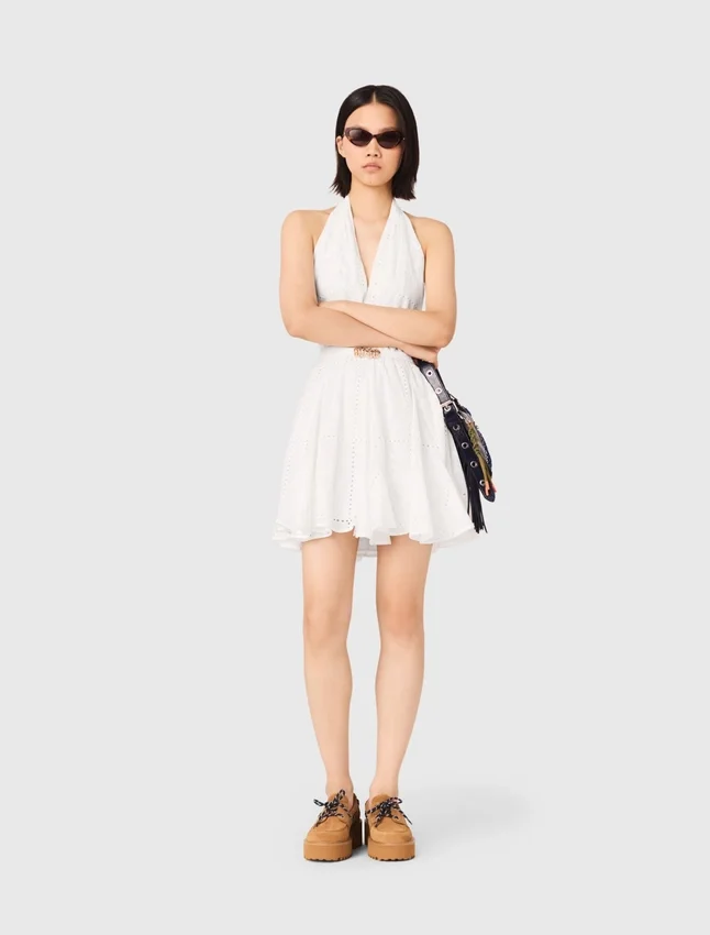 Mini embroidered backless dress Mini embroidered backless dress