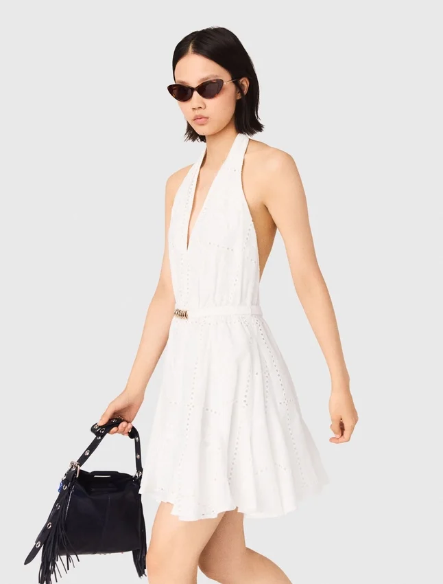 Mini embroidered backless dress Mini embroidered backless dress