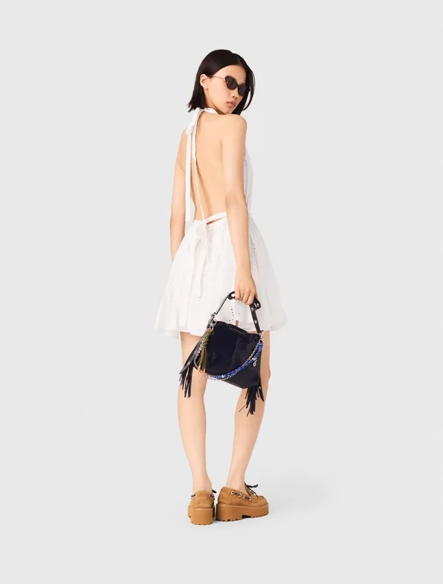 Mini embroidered backless dress Mini embroidered backless dress