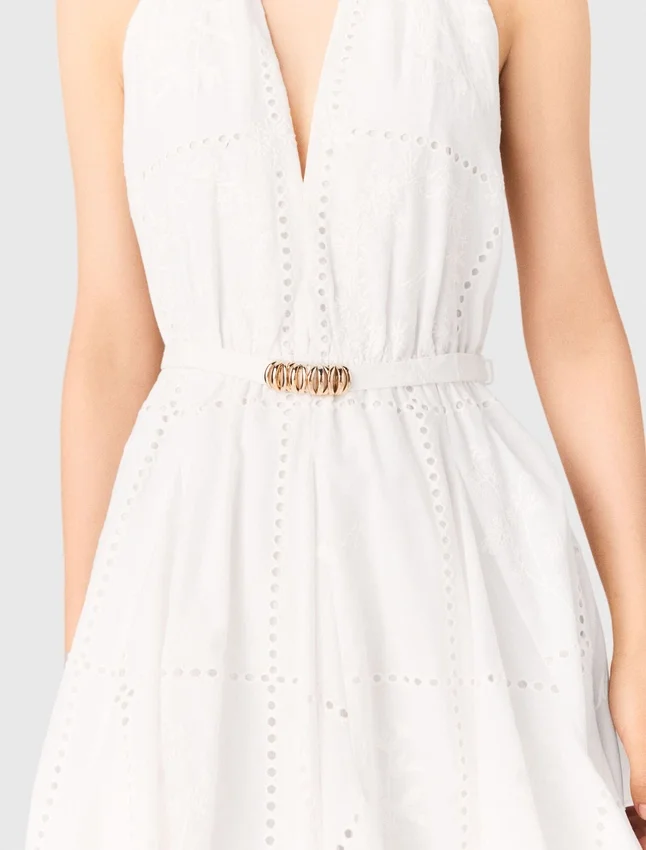 Mini embroidered backless dress Mini embroidered backless dress