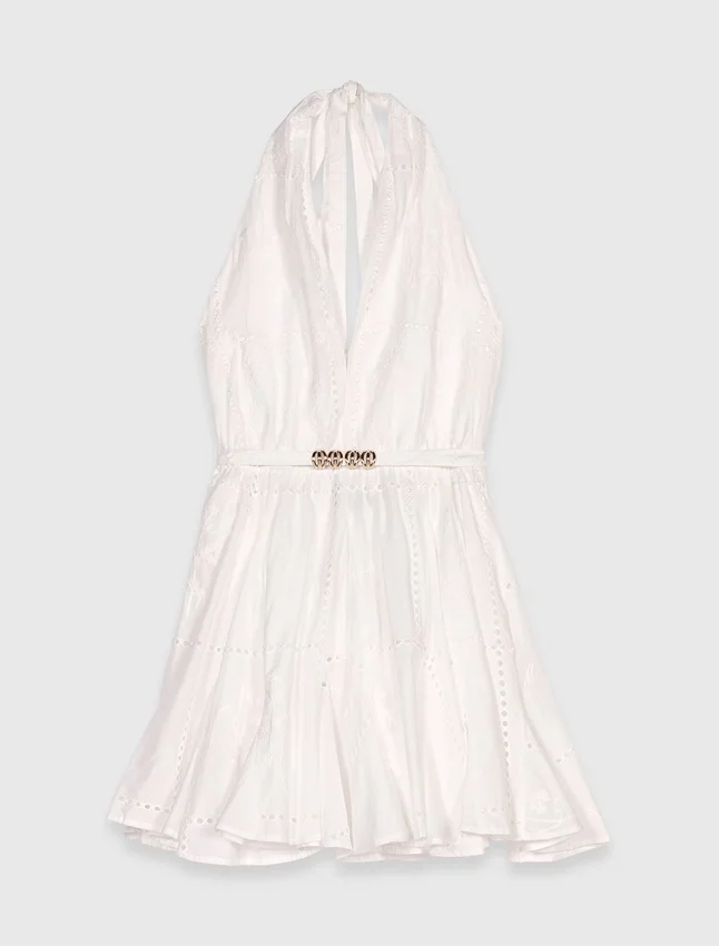 Mini embroidered backless dress Mini embroidered backless dress