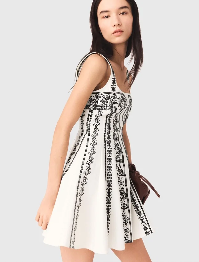Mini embroidered strap dress Mini embroidered strap dress