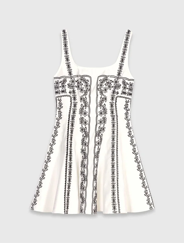 Mini embroidered strap dress Mini embroidered strap dress
