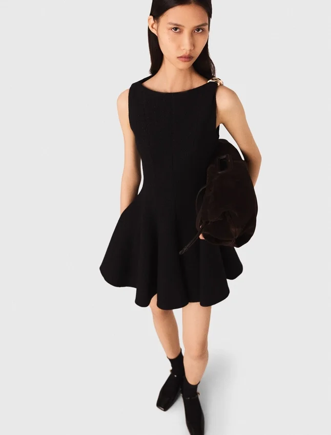 Mini flared tweed dress Mini flared tweed dress