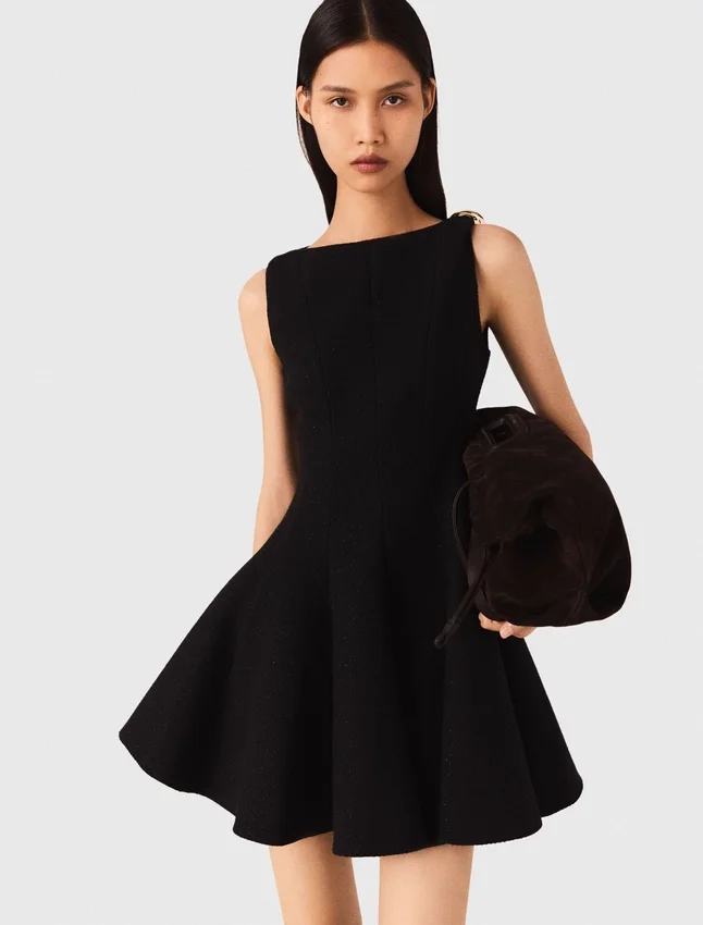 Mini flared tweed dress Mini flared tweed dress