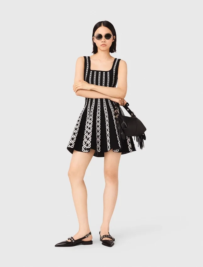 Mini jacquard knit dress Mini jacquard knit dress
