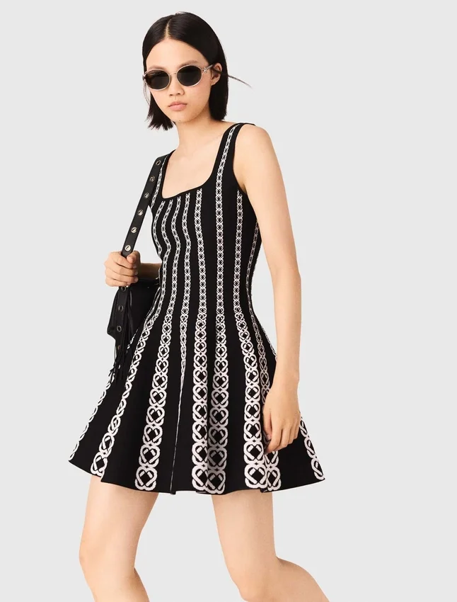 Mini jacquard knit dress Mini jacquard knit dress