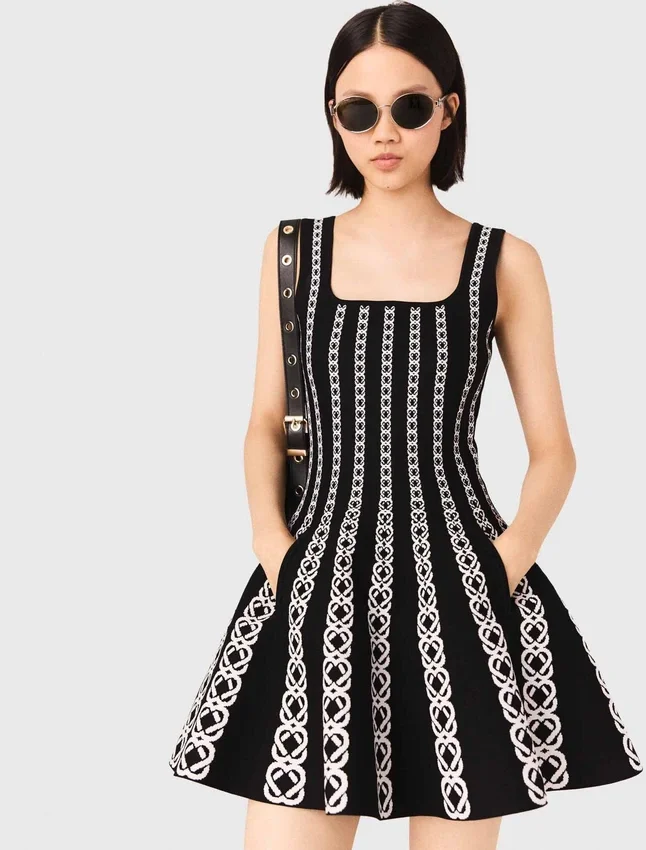 Mini jacquard knit dress Mini jacquard knit dress