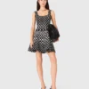 Mini patterned knit dress