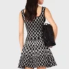 Mini patterned knit dress