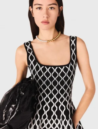 Two-tone pearl necklace