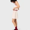 Mini pleated knitted skirt
