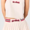 Mini pleated knitted skirt