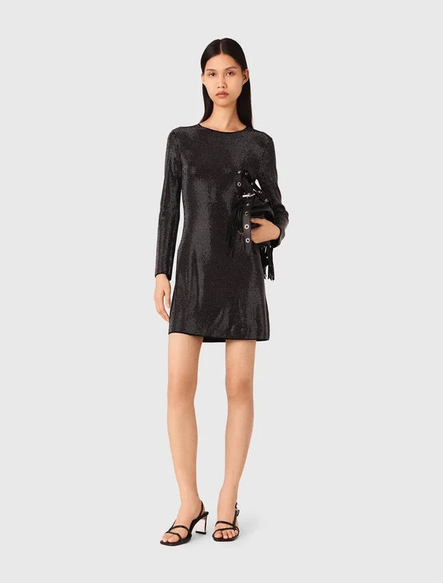Mini rhinestone knit dress Mini rhinestone knit dress