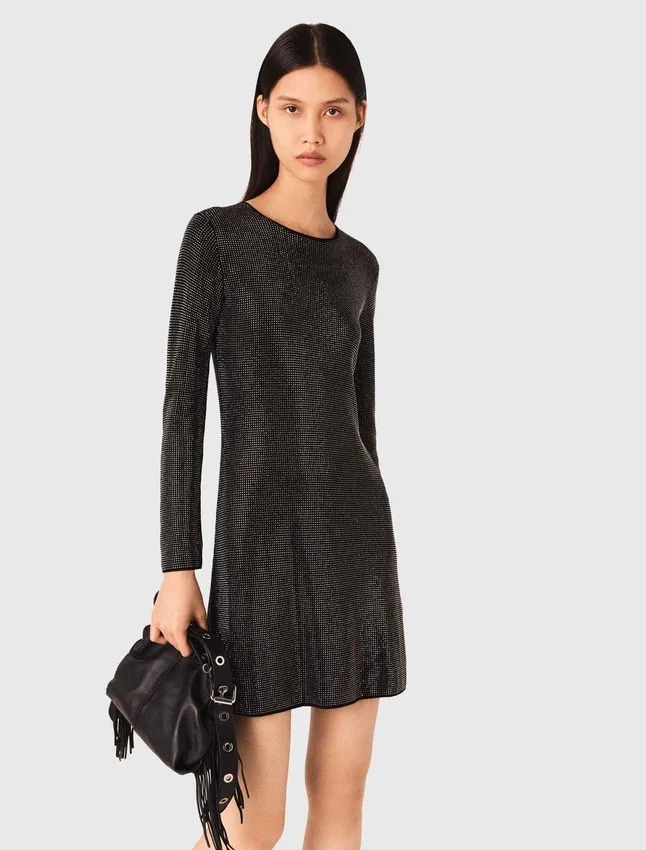 Mini rhinestone knit dress Mini rhinestone knit dress