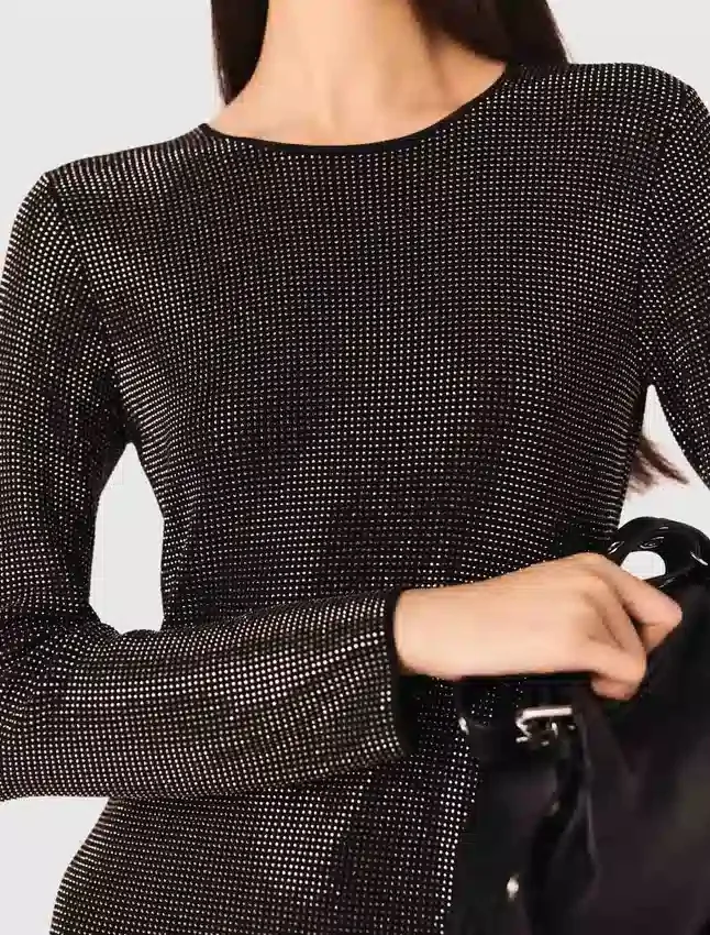 Mini rhinestone knit dress Mini rhinestone knit dress
