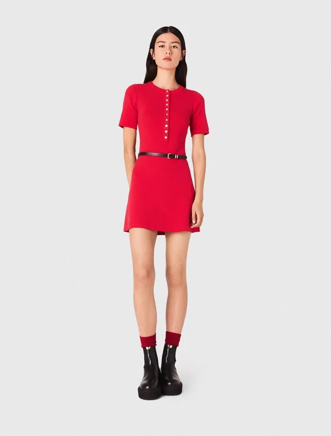 Mini ribbed knit dress Mini ribbed knit dress