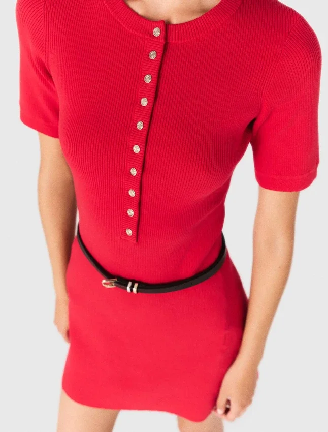 Mini ribbed knit dress Mini ribbed knit dress