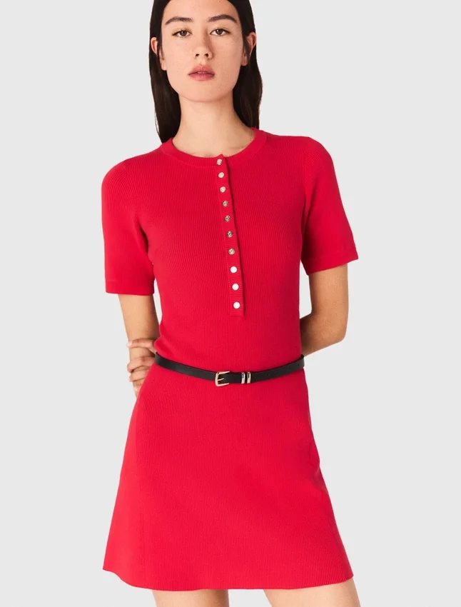 Mini ribbed knit dress Mini ribbed knit dress