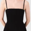 Mini strapless linen dress