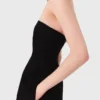 Mini strapless linen dress