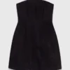 Mini strapless linen dress