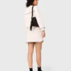 Mini topstitched knit skirt