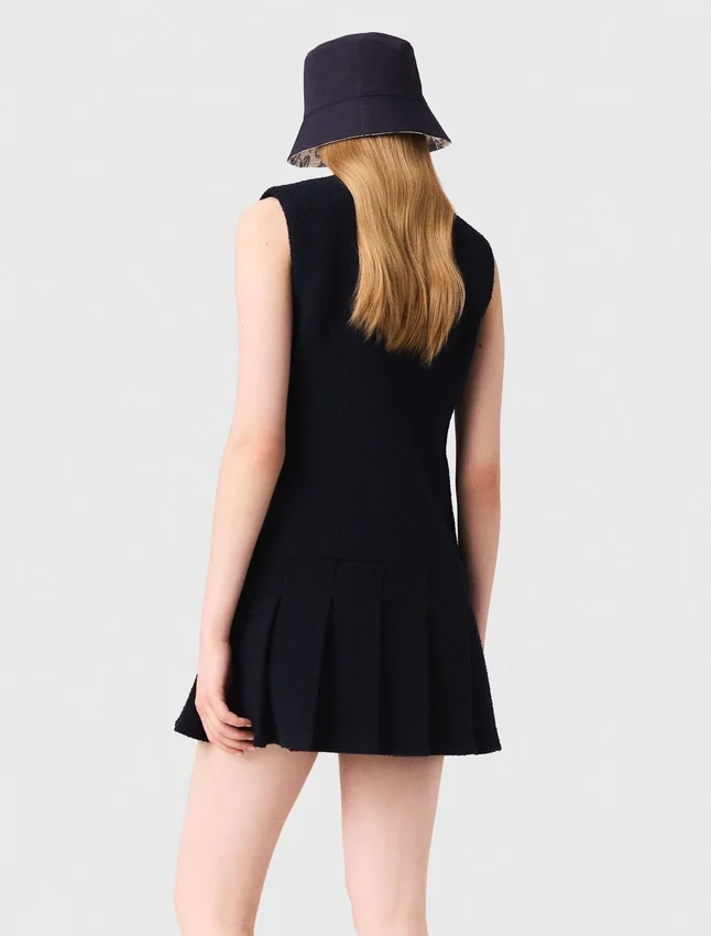 Mini tweed dress with removable collar Mini tweed dress with removable collar