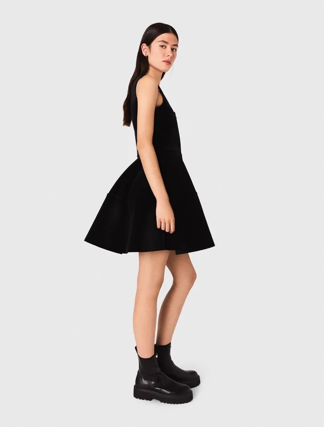 Mini velvet skater dress Mini velvet skater dress