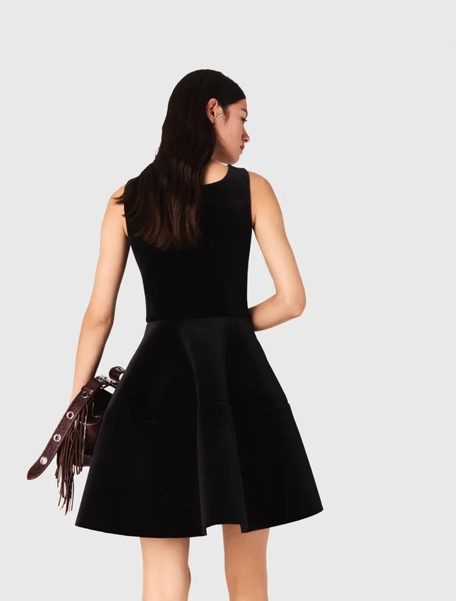 Mini velvet skater dress Mini velvet skater dress