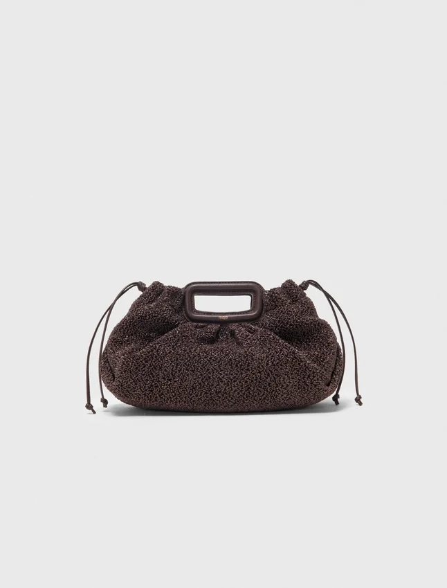 Mipli bouclé effect clutch bag Mipli bouclé effect clutch bag