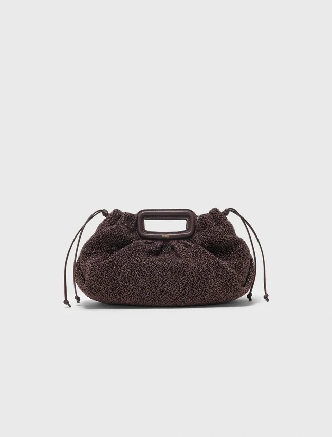 Mipli bouclé effect clutch bag Mipli bouclé effect clutch bag