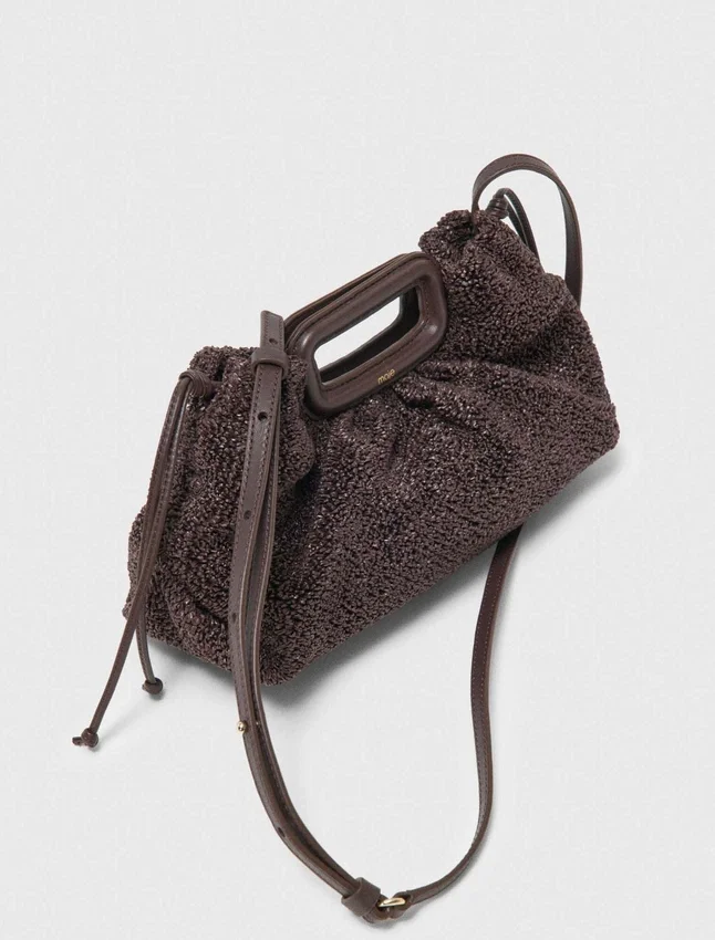 Mipli bouclé effect clutch bag Mipli bouclé effect clutch bag