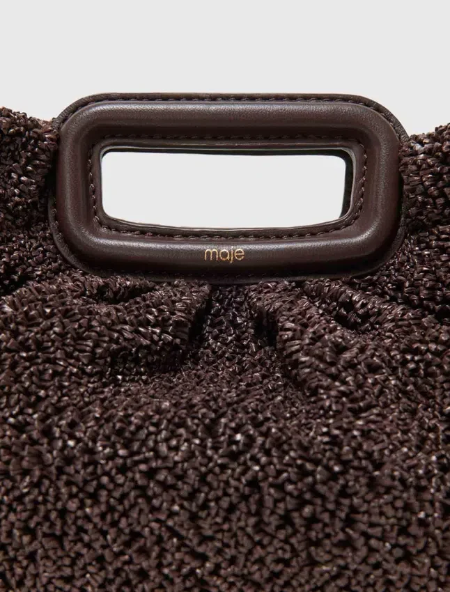 Mipli bouclé effect clutch bag Mipli bouclé effect clutch bag