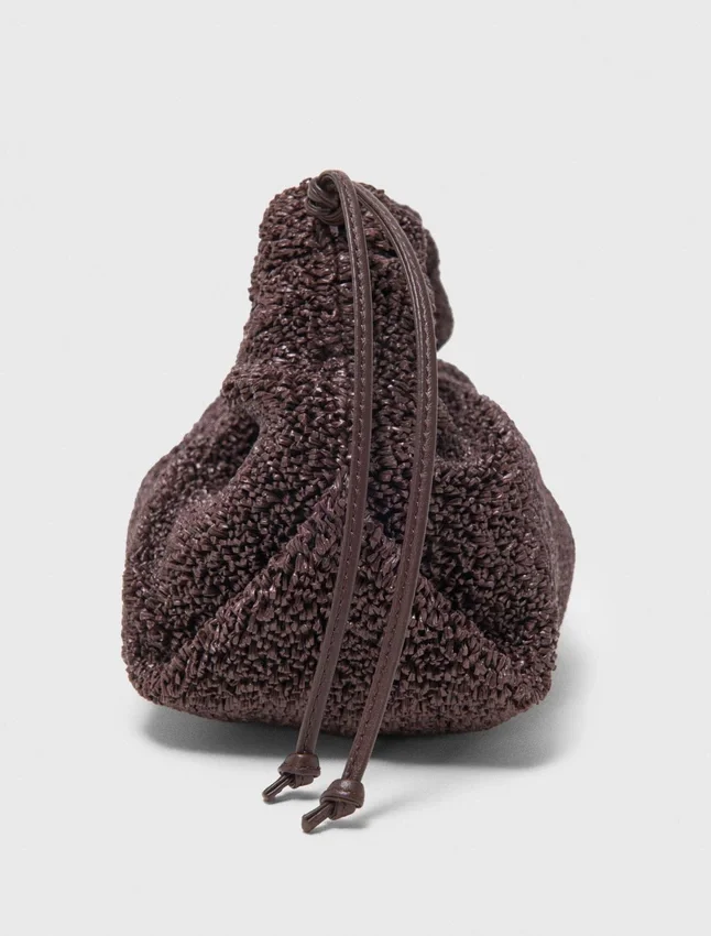 Mipli bouclé effect clutch bag Mipli bouclé effect clutch bag