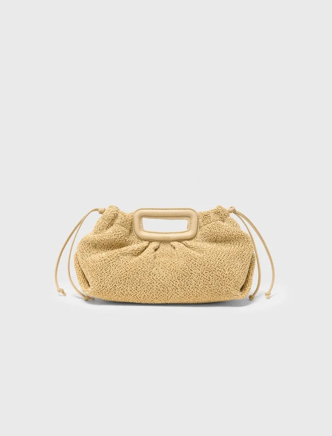 Mipli bouclé effect clutch bag Mipli bouclé effect clutch bag