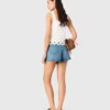 Mirrored crochet top