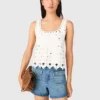 Mirrored crochet top