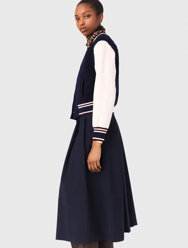 Mixed fabric bomber Mixed fabric bomber