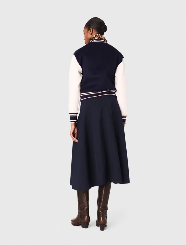 Mixed fabric bomber Mixed fabric bomber